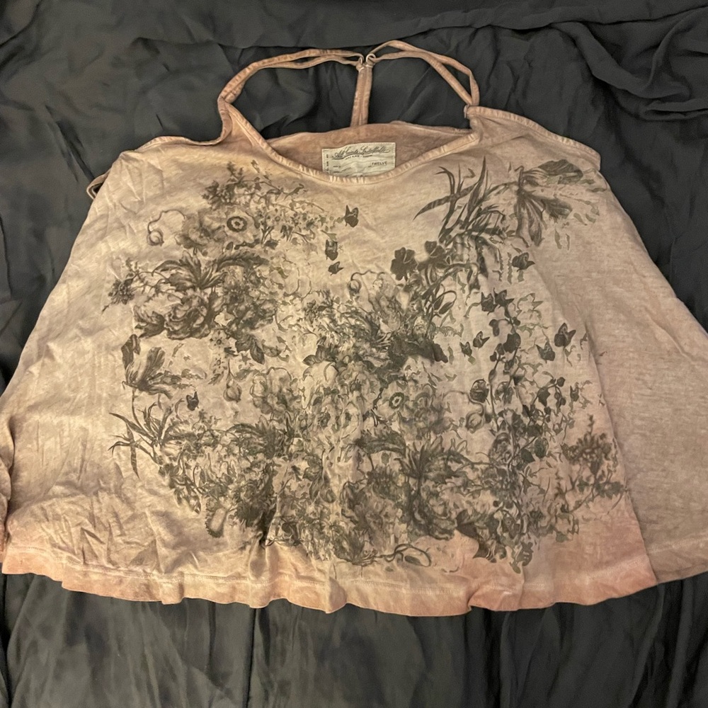 All Saints T shirt Boho style adjustable straps (bra like) tea pink colour